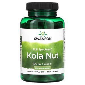 Кольский орех, Kola Nut, Swanson, полного спектра, 550 мг, 180 капсул