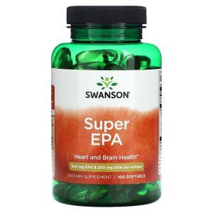 Омега 3, Super EPA, Swanson, 100 мягких таблеток