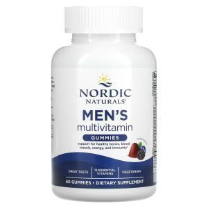 Мультивитамины для мужчин, Men's Multivitamin Gummies, Nordic Naturals, со вкусом смешанных ягод, 60 жевательных конфет