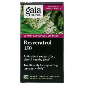 Ресвератрол 150, Resveratrol, Gaia Herbs, 50 капсул