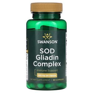 Глиадин SOD, Gliadin Complex, Swanson, комплекс, 300 мг, 60 капсул