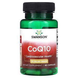 Коэнзим Q10, CoQ10, Swanson, 30 мг, 60 капсул