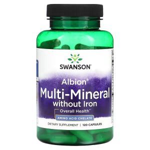 Мультиминералы, Multi-Mineral without Iron, Swanson, без железа,120 капсул 