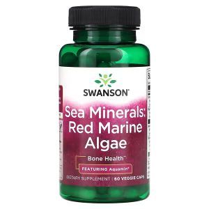 Красные морские водоросли, Red Marine Algae, Swanson, 60 растительных капсул