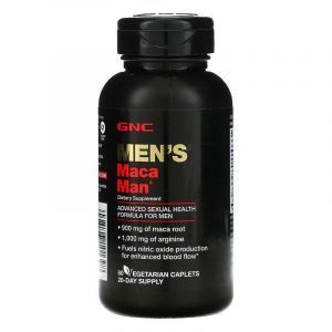 Формула для сексуального здоровья у мужчин, Men's Maca Man, GNC, 60 вегетарианских каплет