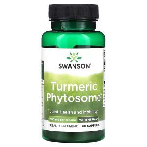 Фитосома куркумы, Turmeric Phytosome, Swanson, 500 мг, 60 капсул