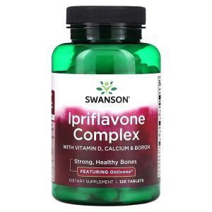 Комплекс иприфлавона с витамином D, кальцием и бором, Ipriflavone Complex, Swanson, 120 таблеток