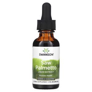 Пальметто, Saw Palmetto Liquid Extract, Swanson, жидкий экстракт, без спирта и сахара, 29,6 мл 