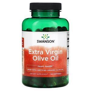 Оливковое масло, Extra Virgin Olive Oil, Swanson, холодного отжима, 120 капсул