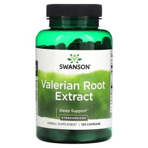 Экстракт корня валерианы, Valerian Root Extract, Swanson, стандартизированный, 120 капсул