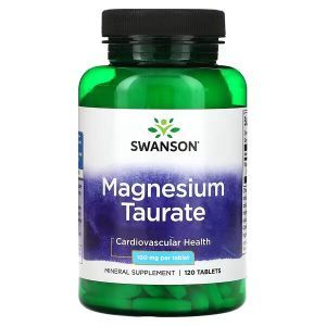 Таурат магния, Magnesium Taurate, Swanson, 100 мг, 120 таблеток