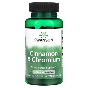 Корица и хром, Cinnamon & Chromium, 60 растительных капсул