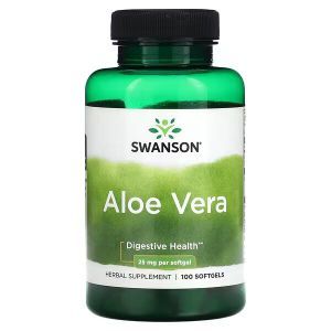 Алоэ вера, Aloe Vera, Swanson, 25 мг, 100 капсул