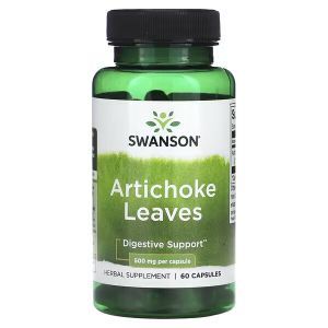 Листья артишока, Artichoke Leaves, Swanson, 500 мг, 60 капсул