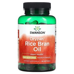 Масло из рисовых отрубей, Oryzan Rice Bran Oil, Swanson, оризанское, 1000 мг, 90 мягких таблеток