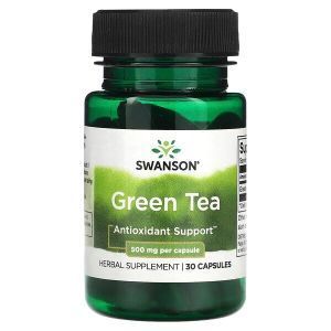 Зеленый чай, Green Tea, Swanson, 500 мг, 30 капсул