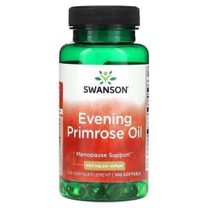 Масло примулы вечерней, Evening Primrose Oil, Swanson, 500 мг, 100 капсул