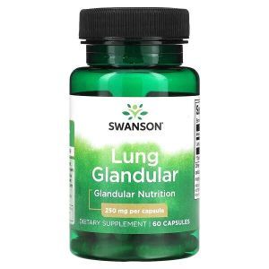 Поддержка легочных желез, Lung Glandular, Swanson, 250 мг, 60 капсул