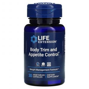 Снижение веса и контроль аппетита, Body Trim and Appetite Control, Life Extension, 30 вегетарианских капсул
