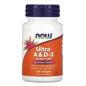 Витамины А и Д, Ultra A & D, Now Foods, 100 гелевых капсул
