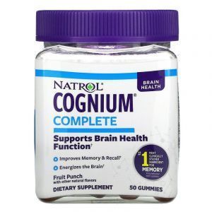 Когниум, Cognium Complete, Natrol, фруктовый пунш, 50 жевательных конфет