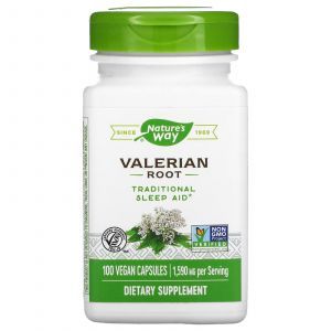 Корень валерианы, Valerian Root, Nature's Way, 1590 мг, 100 капсул
