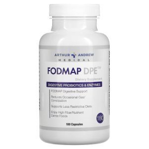 Ферменты и пробиотики, для пищеварения, FODMAP DPE, Arthur Andrew Medical, 60 капсул
