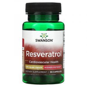 Ресвератрол, Resveratrol, Swanson, высокоэффективный, 250 мг, 30 капсул
