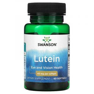 Лютеин, Lutein, Swanson, 40 мг, 60  гелевых капсул