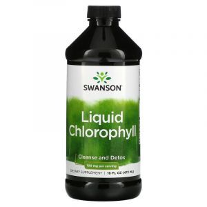 Хлорофилл, Liquid Chlorophyll, Swanson, жидкий, 100 мг, 473 мл
