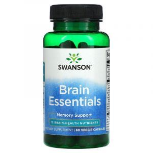 Поддержка памяти, Brain Essentials, Swanson, 60 вегетарианских капсул
