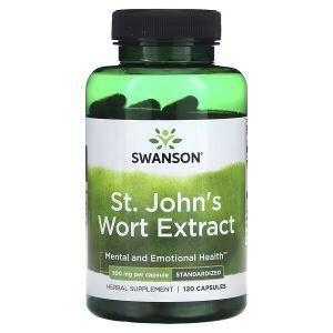 Зверобой, St. Johns's Wort Extract, Swanson, экстракт, стандартизированный, 300 мг, 120 капсул