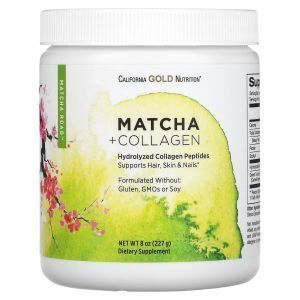 Чай матча и коллаген, Matcha + Collagen, MATCHA ROAD, California Gold Nutrition, 227 г
