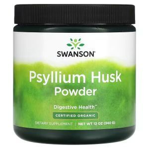 Подорожник, Psyllium Husk Powder, Swanson, порошок из шелухи семян, 340 г 