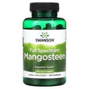 Мангостан полного спектра, Mangosteen, Swanson, 500 мг, 100 капсул