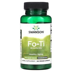 Поддержка здоровья в зрелом возрасте, Fo-Ti (He-Shou-Wu), Swanson, 500 мг, 60 растительных капсул
