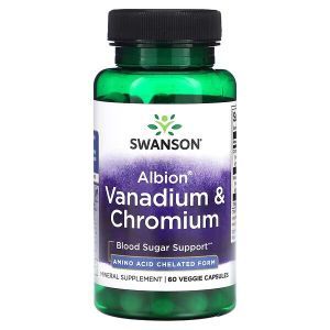 Ванадий и хром, Vanadium & Chromium, Swanson, 60 растительных капсул