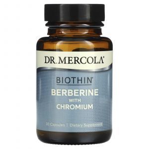 Берберин с хромом, для улучшения метаболизма, Biothin, Dr. Mercola, 30 капсул