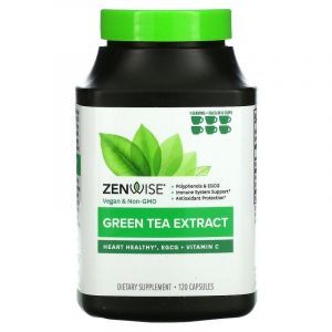 Зеленый чай экстракт, Green Tea Extract, Zenwise Health, 120 капсул
