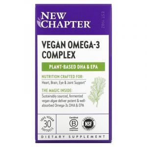Омега-3 комплекс для веганов, Vegan Omega-3, New Chapter, 30 веганських гелевых капсул
