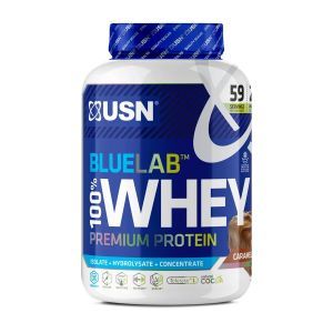 Cывороточный протеин, Blue Lab 100% Whey Premium Protein, USN, премиум-класса, вкус шоколада с карамелью, 2 кг