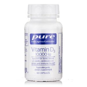 Витамин D3, Vitamin D3, Pure Encapsulations, 10,000 МЕ, 60 капсул