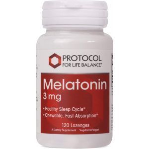 Мелатонин 3 мг с витамином В6, Melatonin, Protocol For Life Balance,120 леденцов (Default)