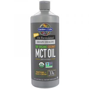 Кокосовое масло MCT, Coconut MCT Oil, Garden of Life, Dr. Formulated Brain Health, органик, для веганов, без вкуса, 946 мл