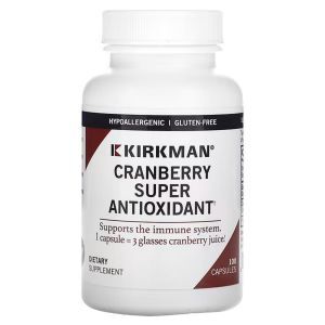 Клюква, супер-антиоксидант, Cranberry Super Antioxidant, Kirkman Labs, 100 мг, 100 вегетарианских капсул