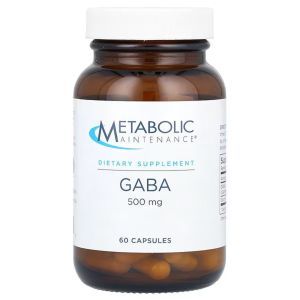 Гамма-аминомасляная кислота ГАМК, GABA, Metabolic Maintenance, 500 мг, 60 капсул
