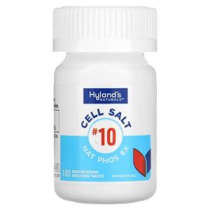 Клеточная соль №10, Cell Salt #10, Nat Phos 6X, Hyland's, 100 быстрорастворимых таблеток