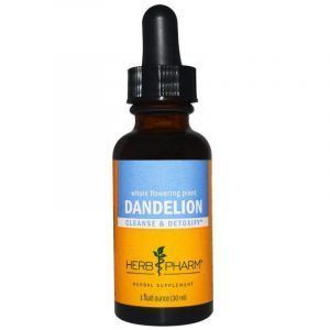 Одуванчик лекарственный, экстракт, Dandelion, Herb Pharm, органик, 30 мл
