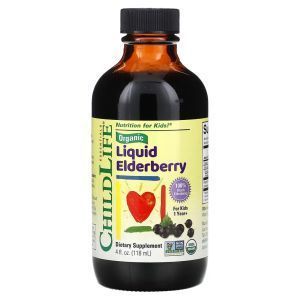 Органическая бузина жидкая, для детей от 1 года, Organic Liquid Elderberry, 1 Year+, ChildLife, 118 мл