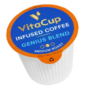 Кофейные капсулы с MCT, куркумой, корицей и витаминами B & D3, Genius Coffee Pods, VitaCup, 32 шт